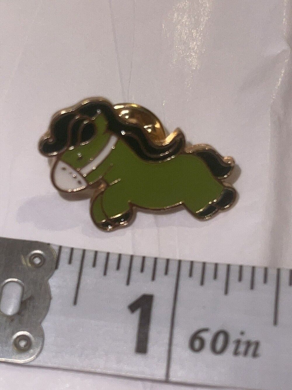 Green Horse In Mask Pin Brooch